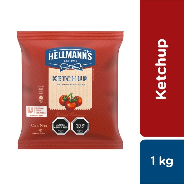 Hellmann's Ketchup 1 kg - Ketchup Hellmann’s, muy bien percibido por los consumidores.